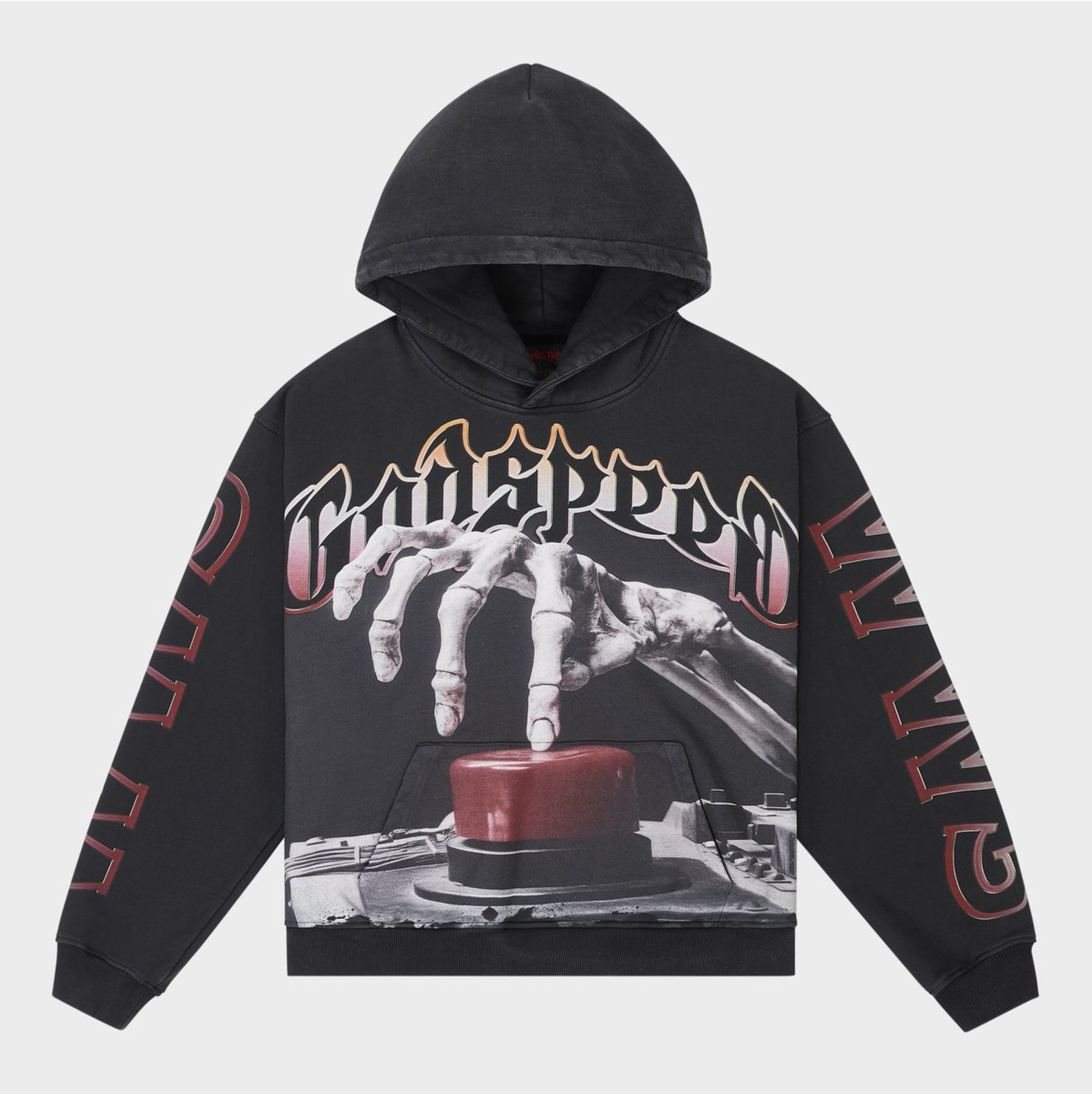 GODSPEED Code Red Hoodie (Black wash) (Code-Red-Hoodie-Black-Wash)