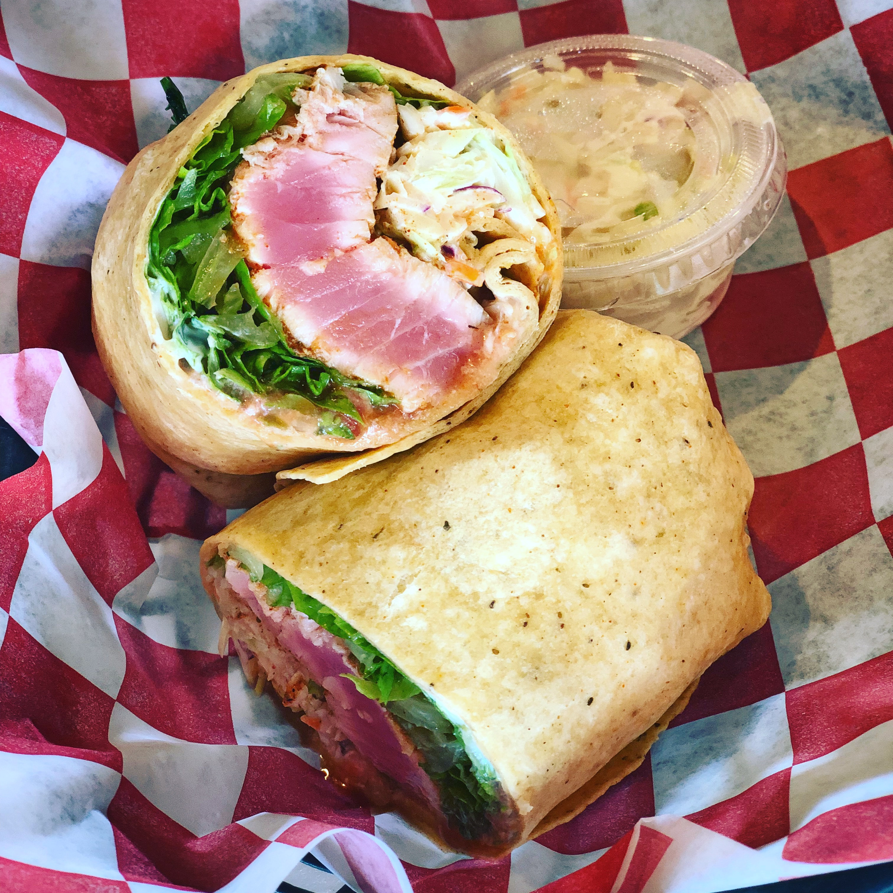 Grilled Yellowfin Tuna Wrap