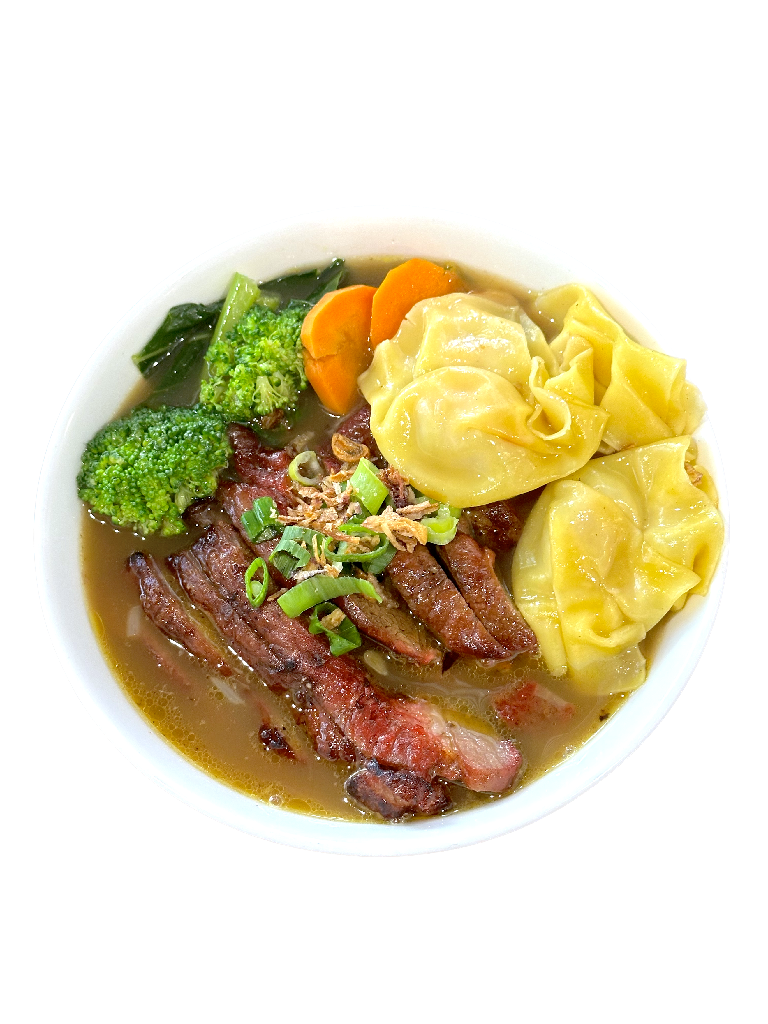 BBQ Pork  & Wontons Noodle Soup