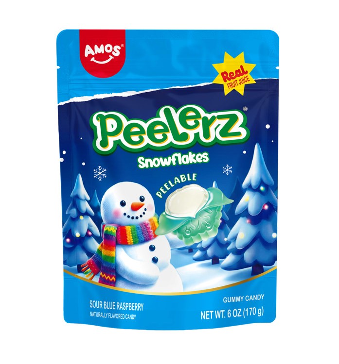 Peelerz Christmas Snowflake Gummy Peelable Candy 6oz 12ct