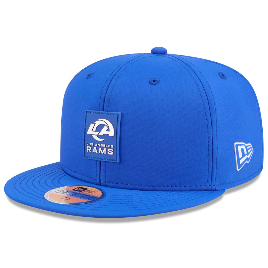 Los Angeles Rams 2025 New Era Royal Blue 59FIFTY Fitted Sideline Hat