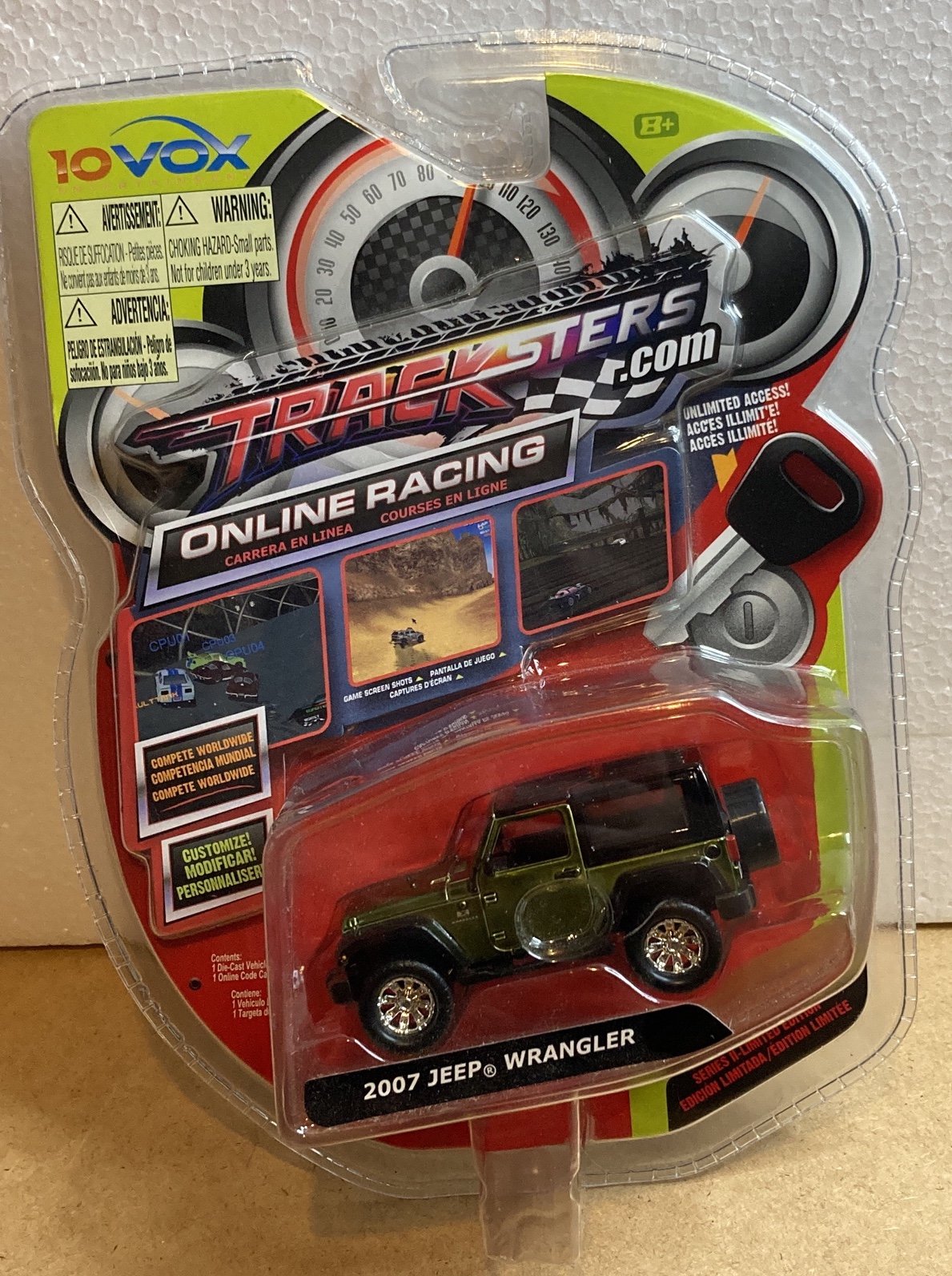 10Vox Tracksters 2007 Jeep Wrangler 1:64 Series II Limited Edition Green Toy SUV