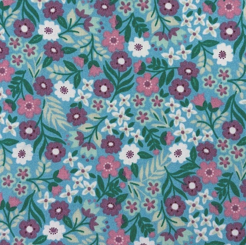 Teal & Purple Flowers