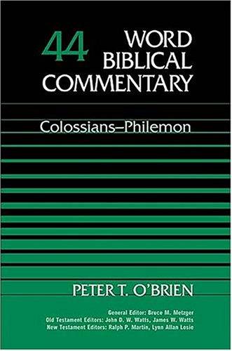 Cover of Word Biblical Commentary Vol. 44, Colossians-Philemon