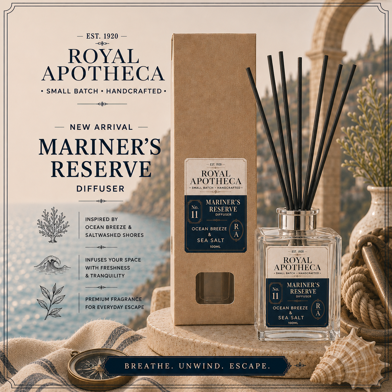 Mariner's Reserve - No.10 - Room Diffuser 100mL
