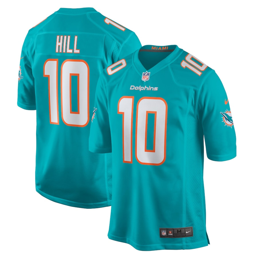 Miami Dolphins Tyreke Hill #10 Nike Aqua Game Jersey