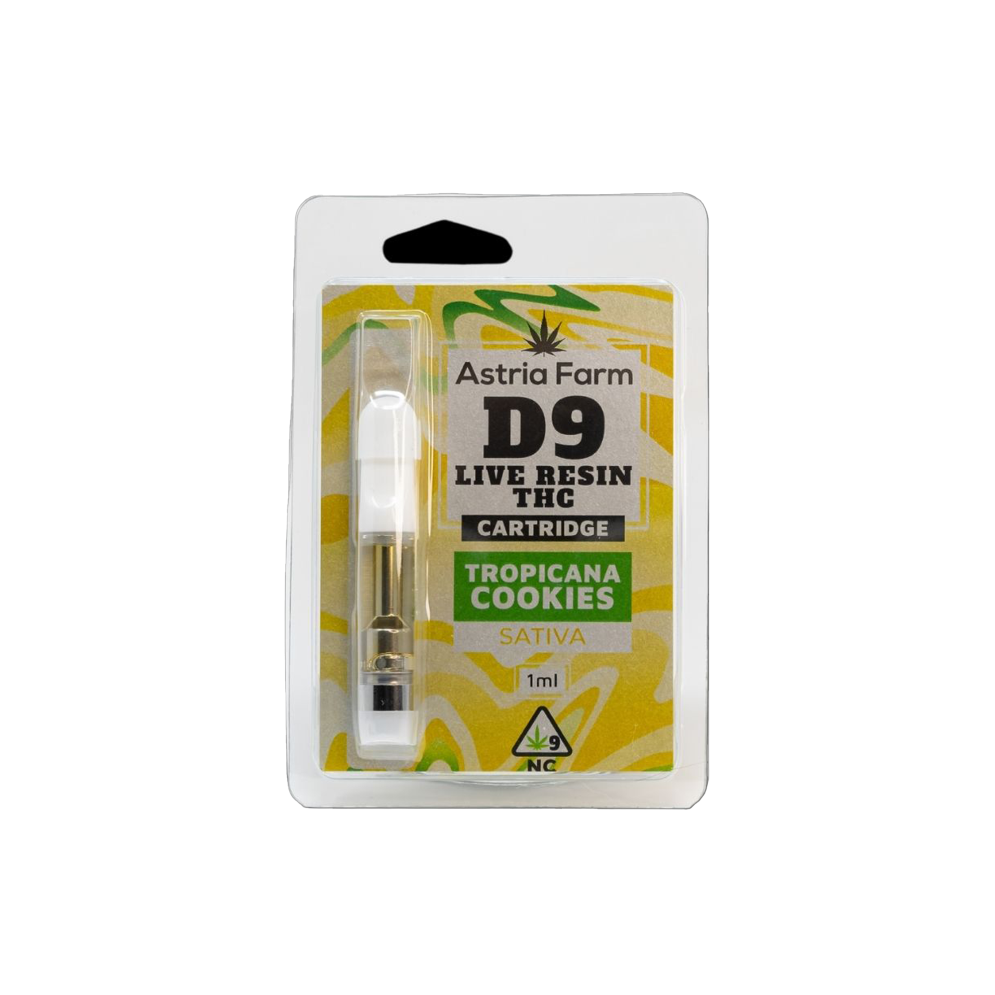 Astria Farm Delta 9 Live Resin Tropicana Cookies Sativa Cartridge 1ML