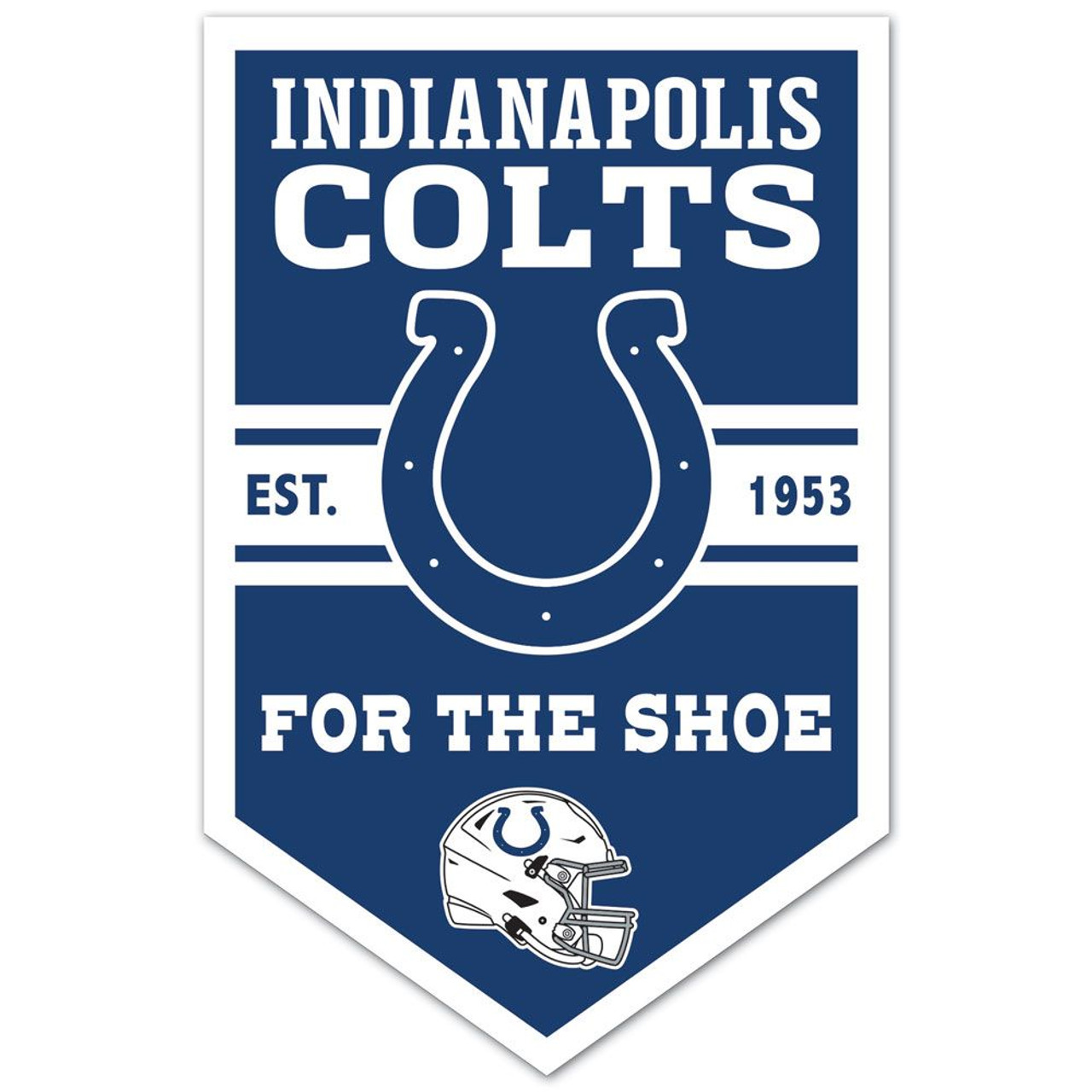 Indianapolis Colts Chevron Wood Banner Sign 11x17"