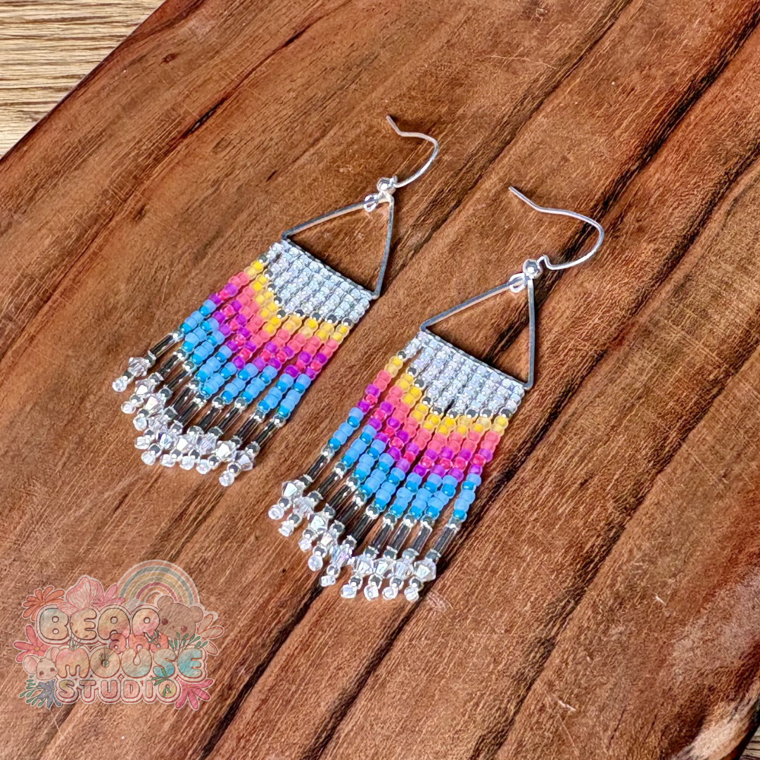 Sunset Triangle Fringe Earrings preview image