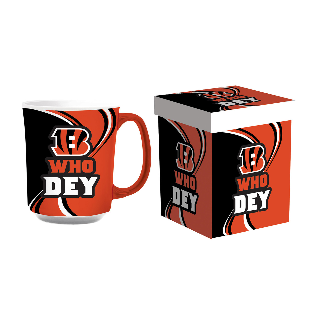 Cincinnati Bengals Ceramic Coffee Mug with Matching Box 14oz