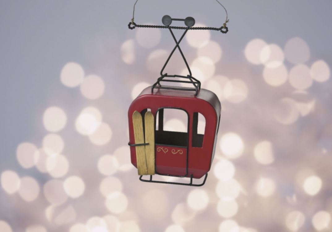 Red Gondola Metal Ornament