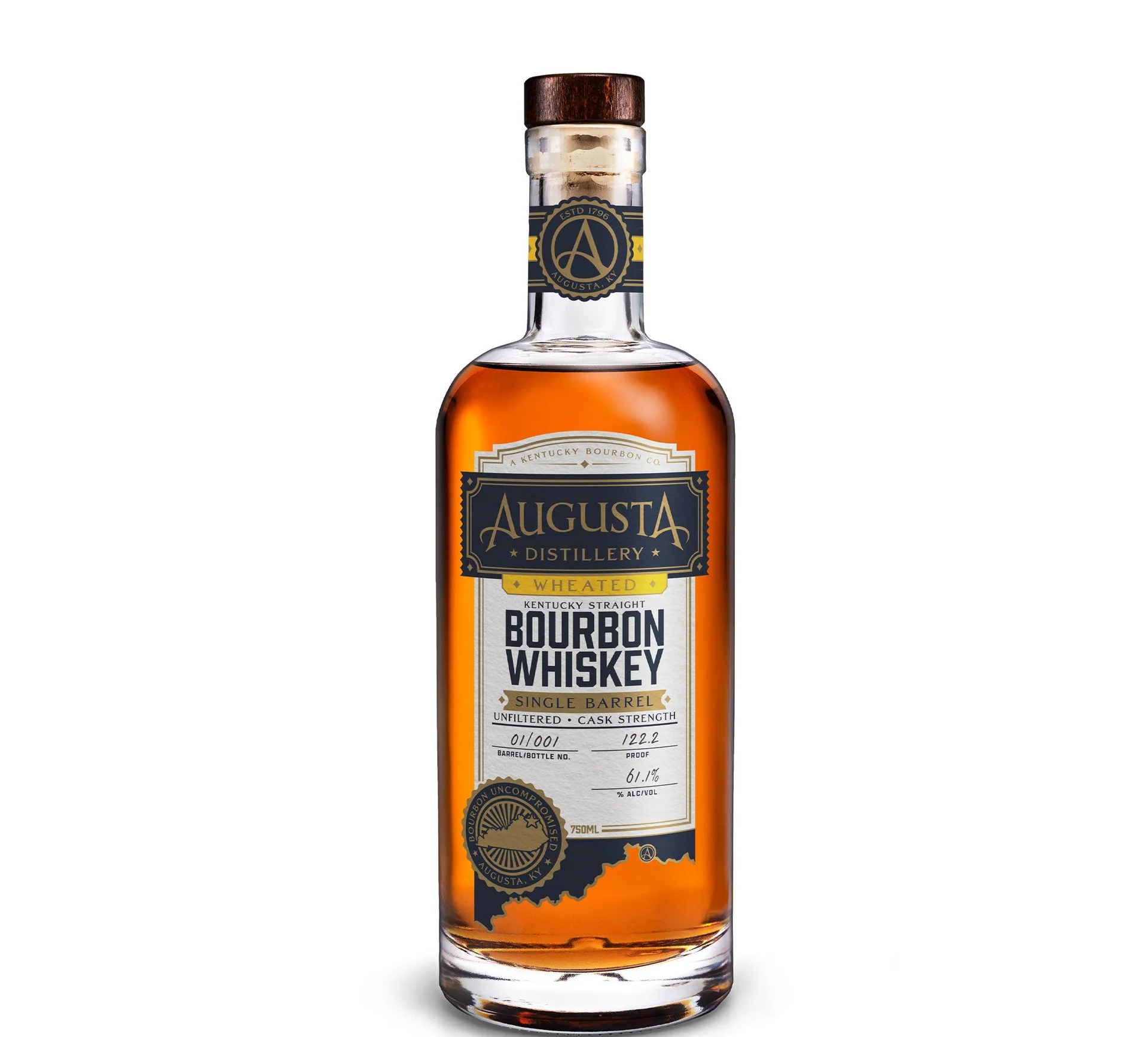 Augusta Distillery Wheated Bourbon Whiskey Cask Strength Single Barrel