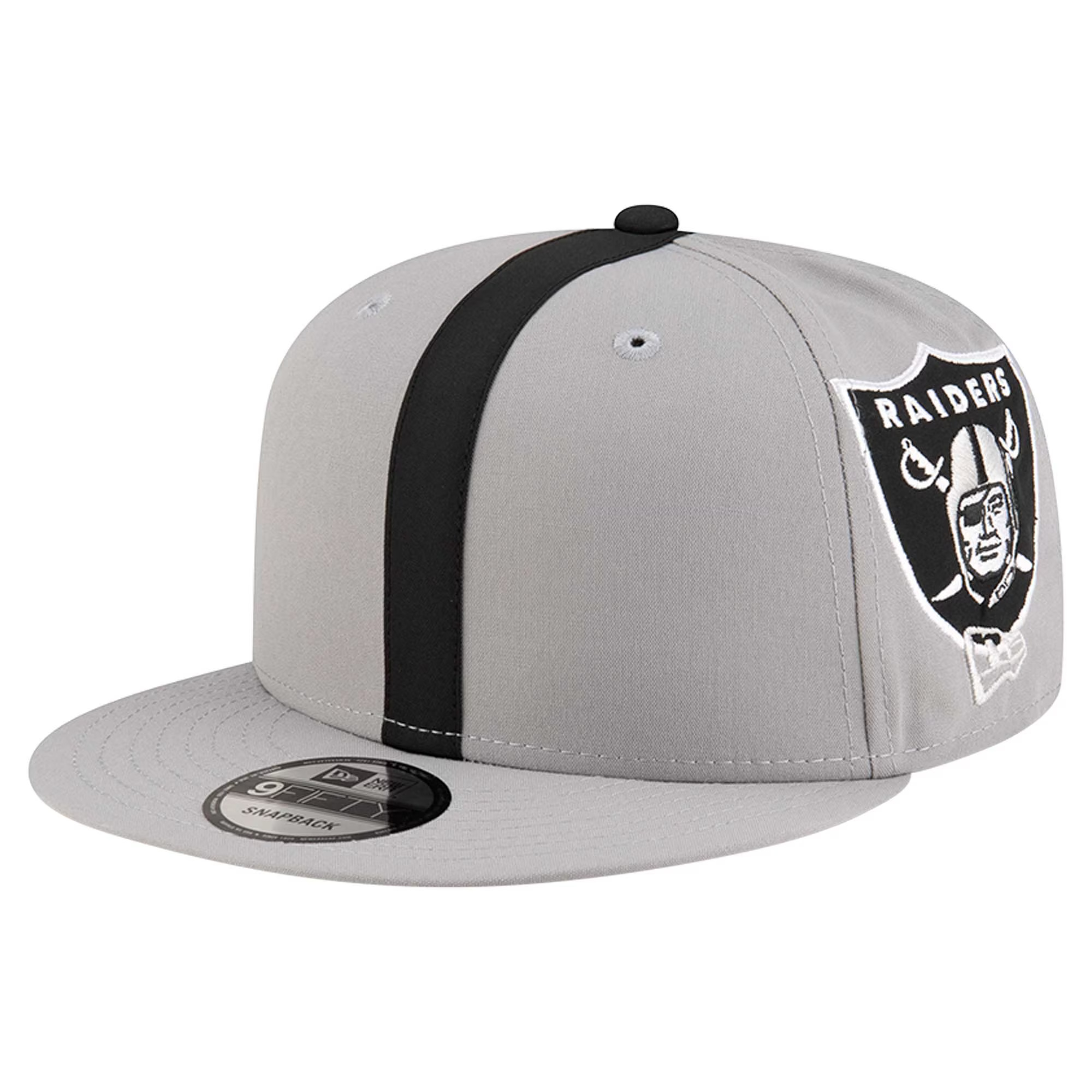 Las Vegas Raiders Grey New Era 9FIFTY Helmet Snapback Hat