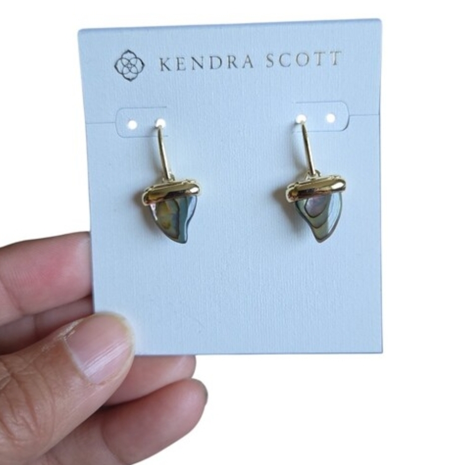 Kendra Scott Oleanna Abalone Gold Plated Drop Earrings