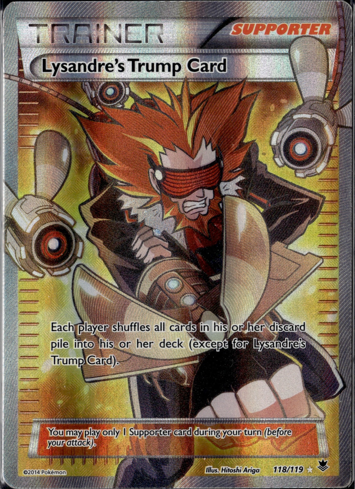 Lysandre's Trump Card (118 Full Art) Holo Ultra Rare XY - Phantom Forces 118/119