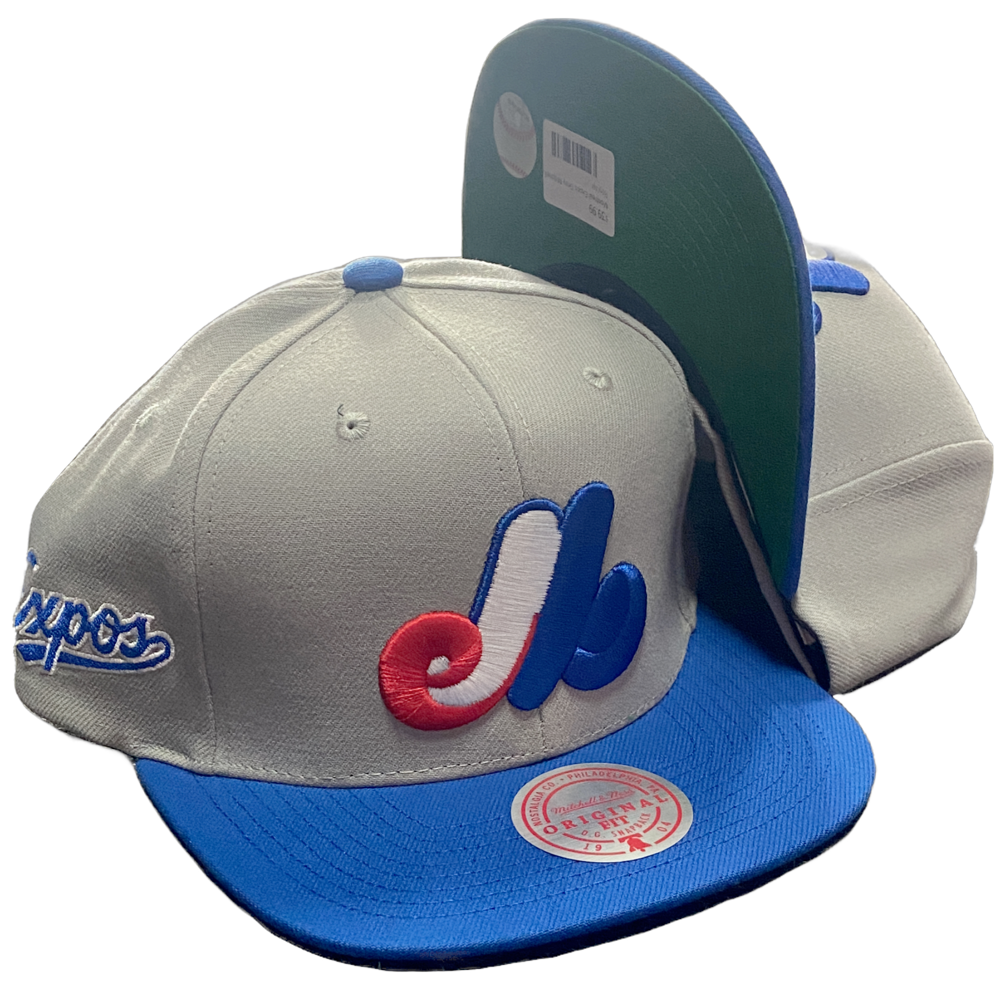 Montreal Expos Grey Mitchell and Ness Away Snapback Hat