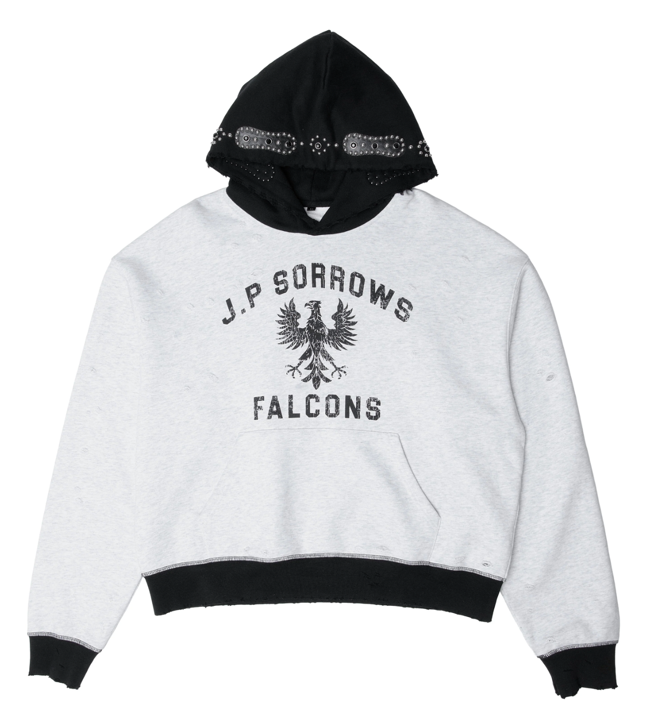 JAPANESESORROWS TONE EMBELLISHED HOODIE