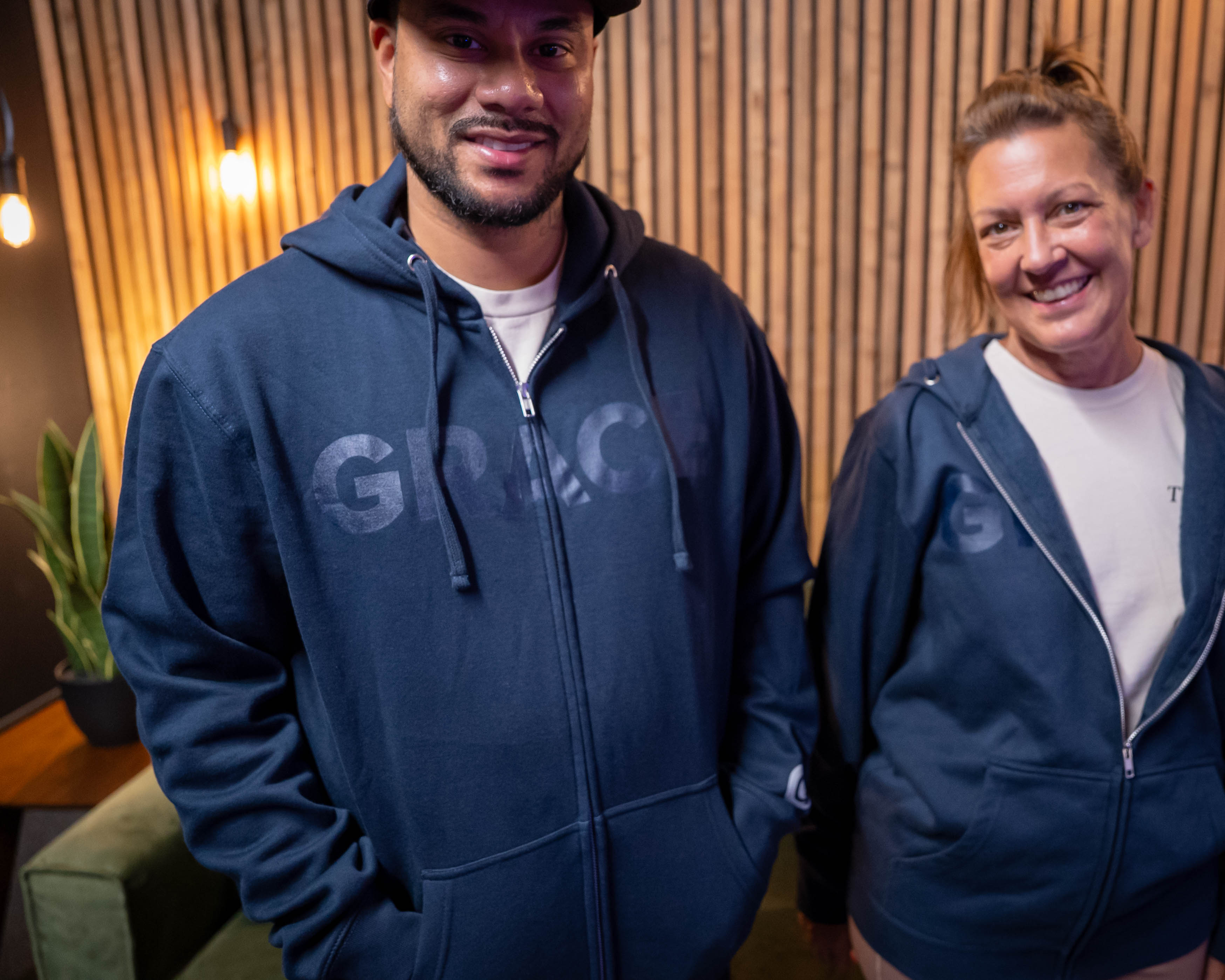 Grace Zip-Up Hoodie Navy