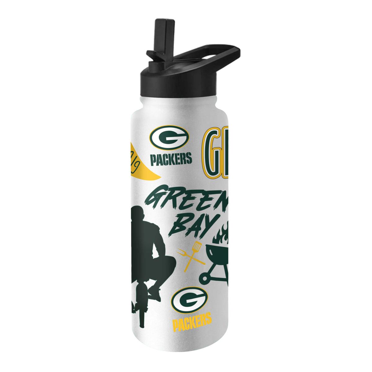 Green Bay Packers Native Quencher Stainless Steel Bottle 34oz