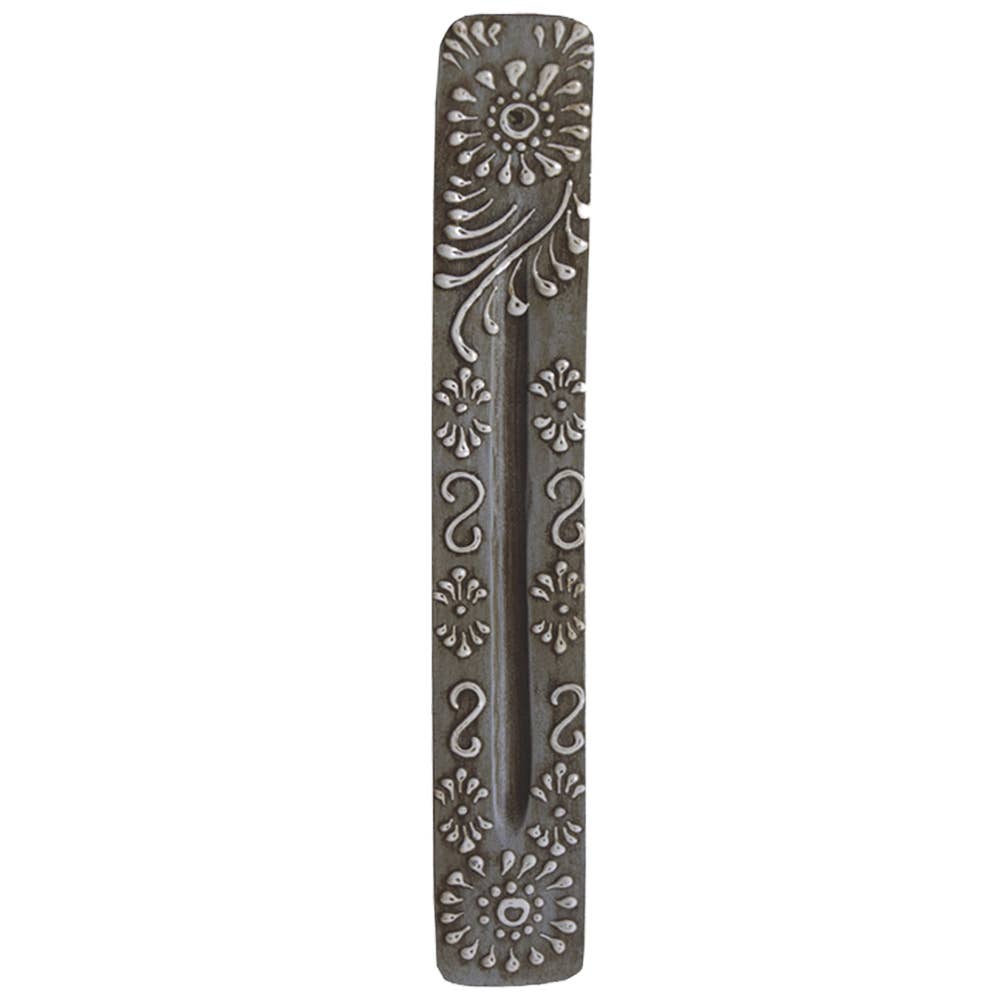 Wooden Incense Stick Ash Catcher (11 in.) - Grey