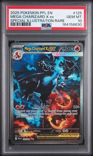 2025 POKEMON PFL EN-PHANTASMAL FLAMES #125 MEGA CHARIZARD X ex SPECIAL ILLUSTRATION RARE