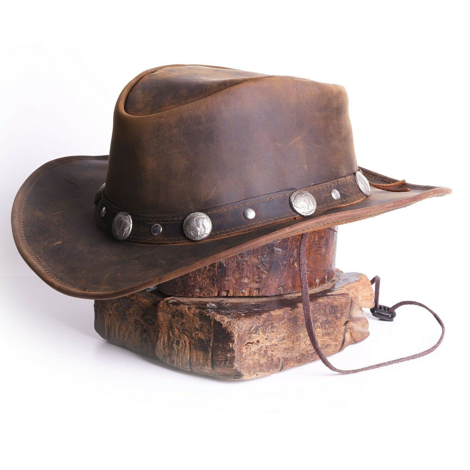 Bullring Leather Hat Western Cowboy for Men & Women Shapeabl
