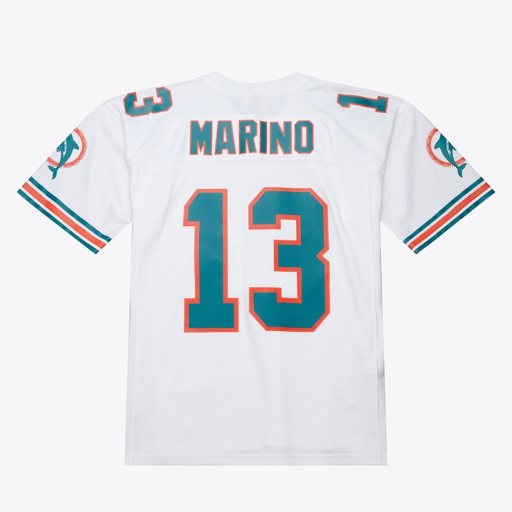 Miami Dolphins 1984 Dan Marino #13 White Mitchell and Ness Jersey