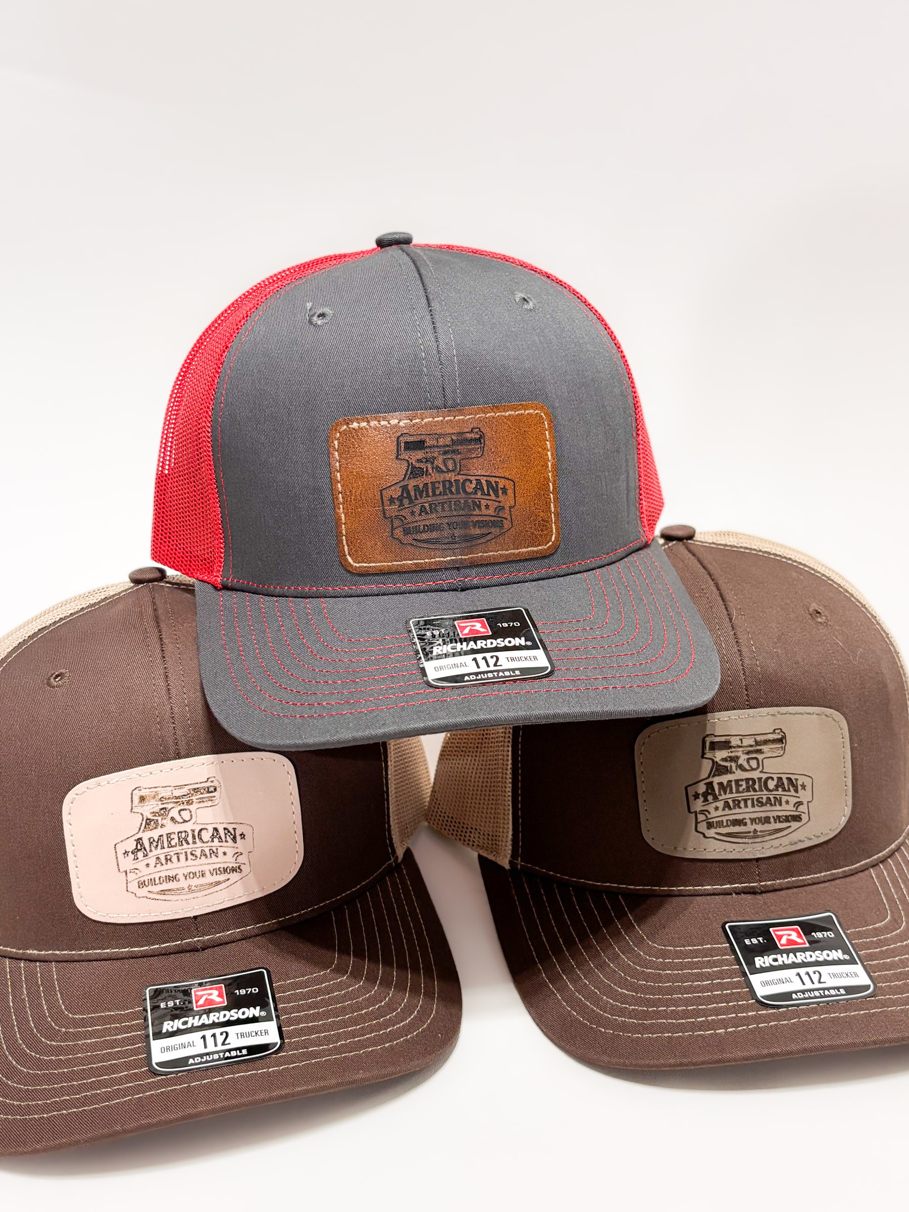 American Artisan Leather Patch  Trucker Hat