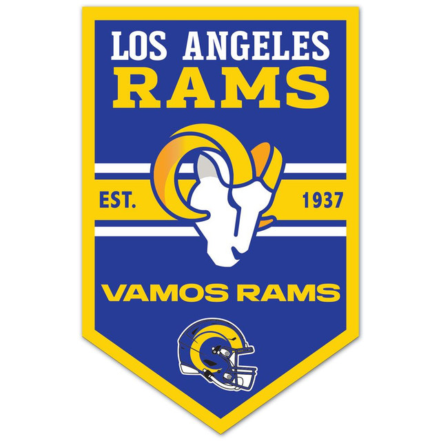 Los Angeles Rams Chevron Wood Banner Sign 11x17"