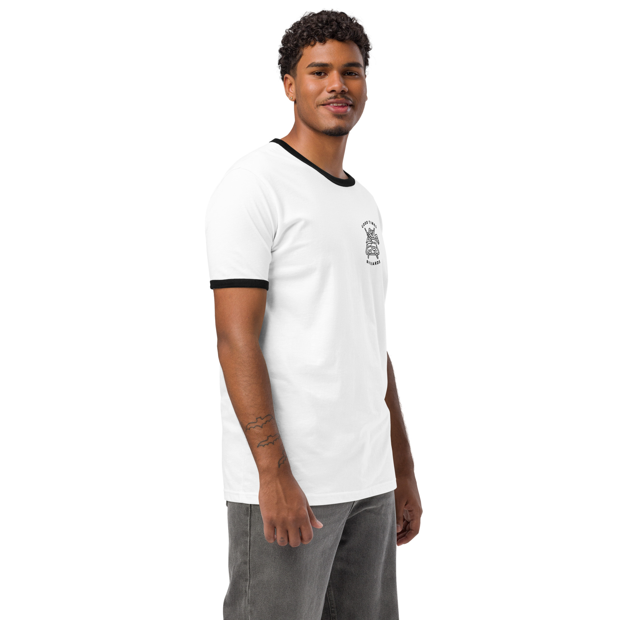 In My Pool Hall Era Unisex Ringer T-Shirt – Retro Billiards Graphic Tee | Good Times Billiards | Next Level 3604 thumbnail 4