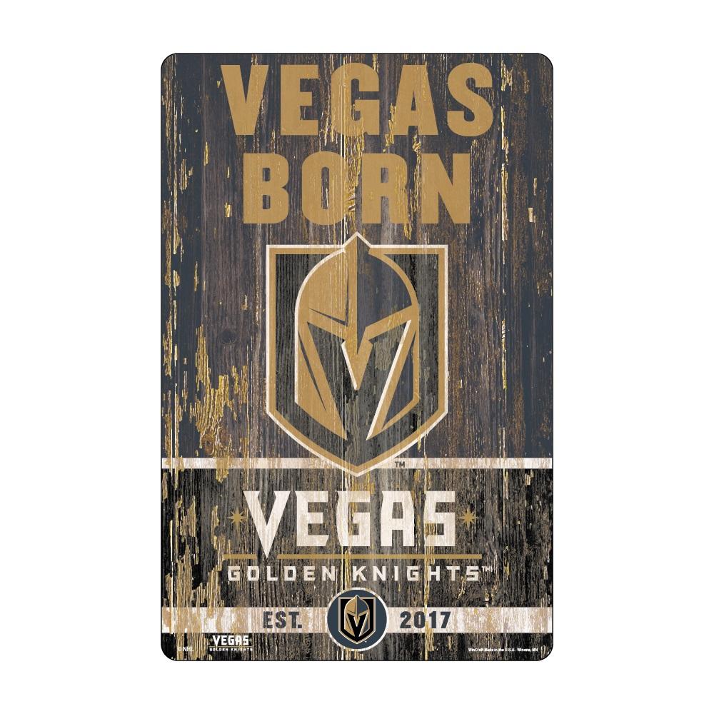Vegas Golden Knights Wood Slogan Sign 11x17"