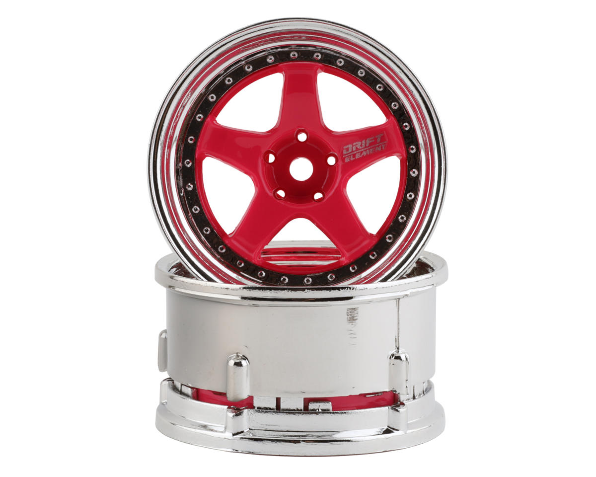 5 Spokes Flu Pink/Chrome Lip DE-023