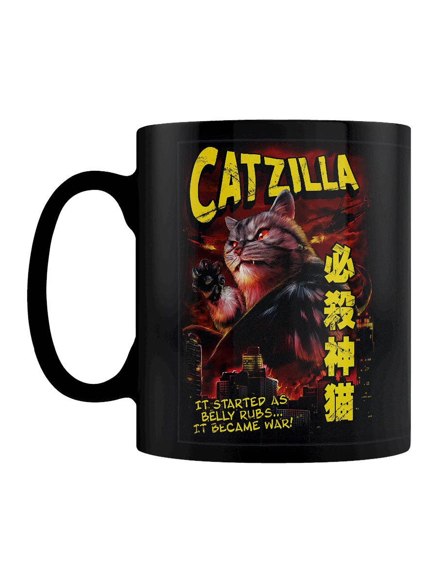 Grindstore - Horror Cats Catzilla Black Mug