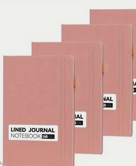 (Pink) A5/B5 Leather Hardcover Notebook