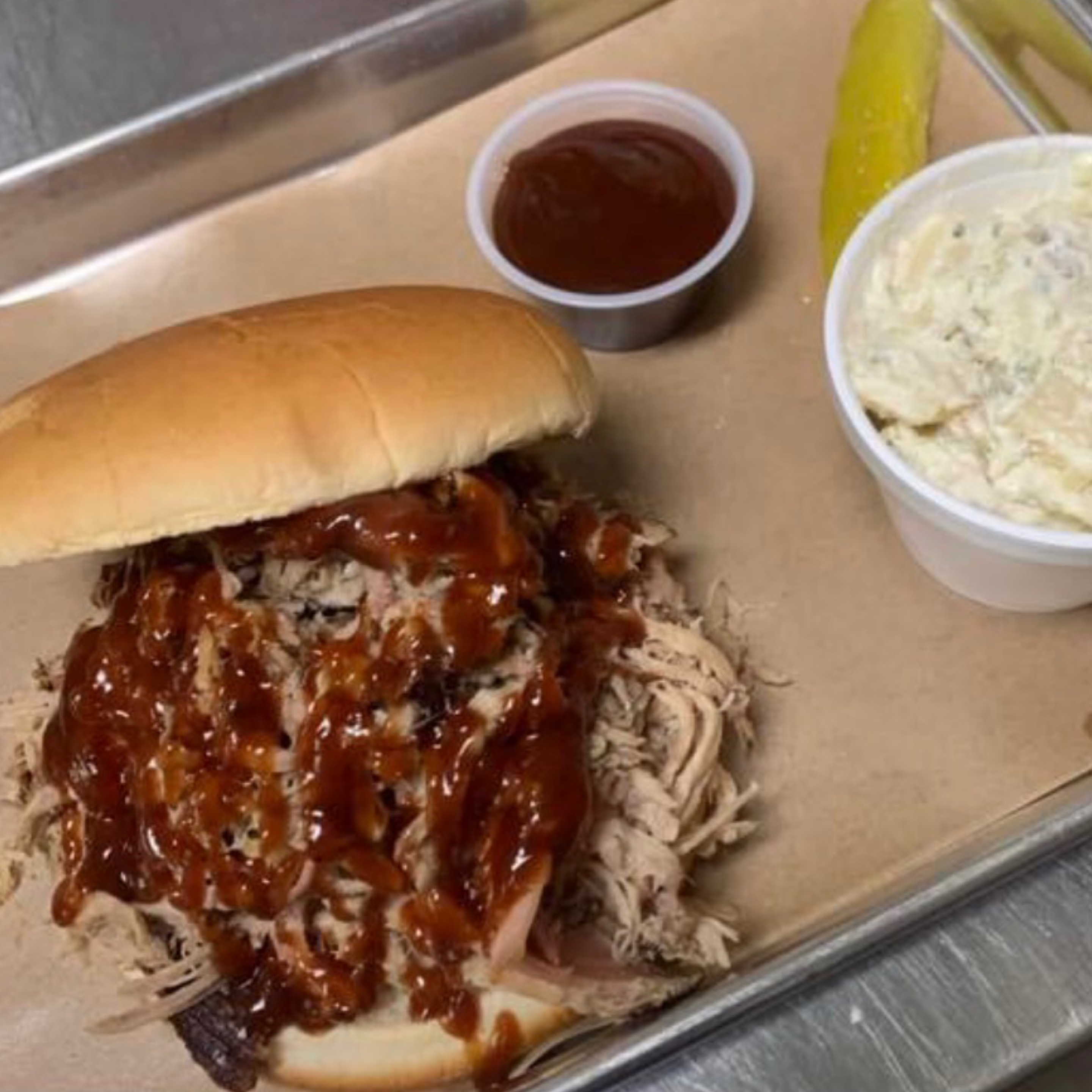 BBQ Sandwich Plate 1 Side