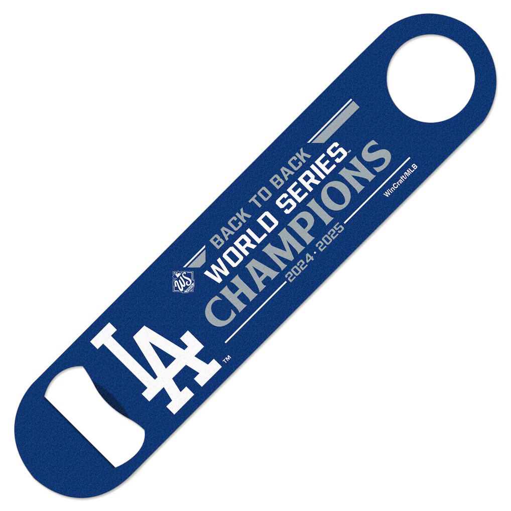 Los Angeles Dodgers 2025 World Series Champions Stainless Steel 2-Sided Bottle Opener