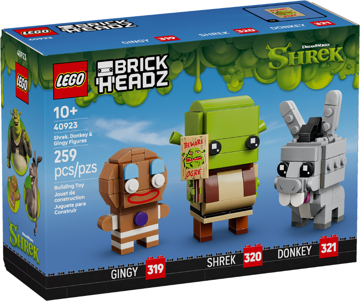 40923 Shrek, Donkey & Gingy Figures