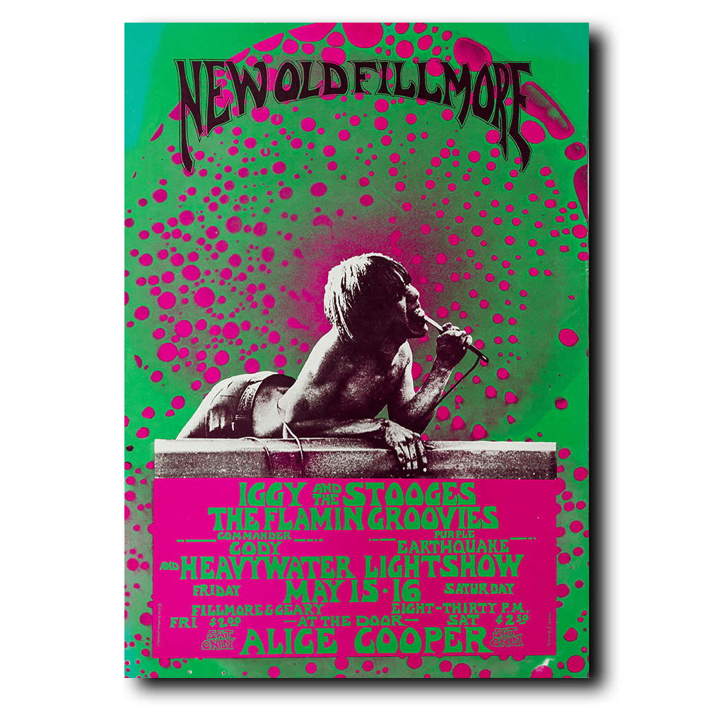 Iggy Pop -- 1970 w/ Alice Cooper [Poster]