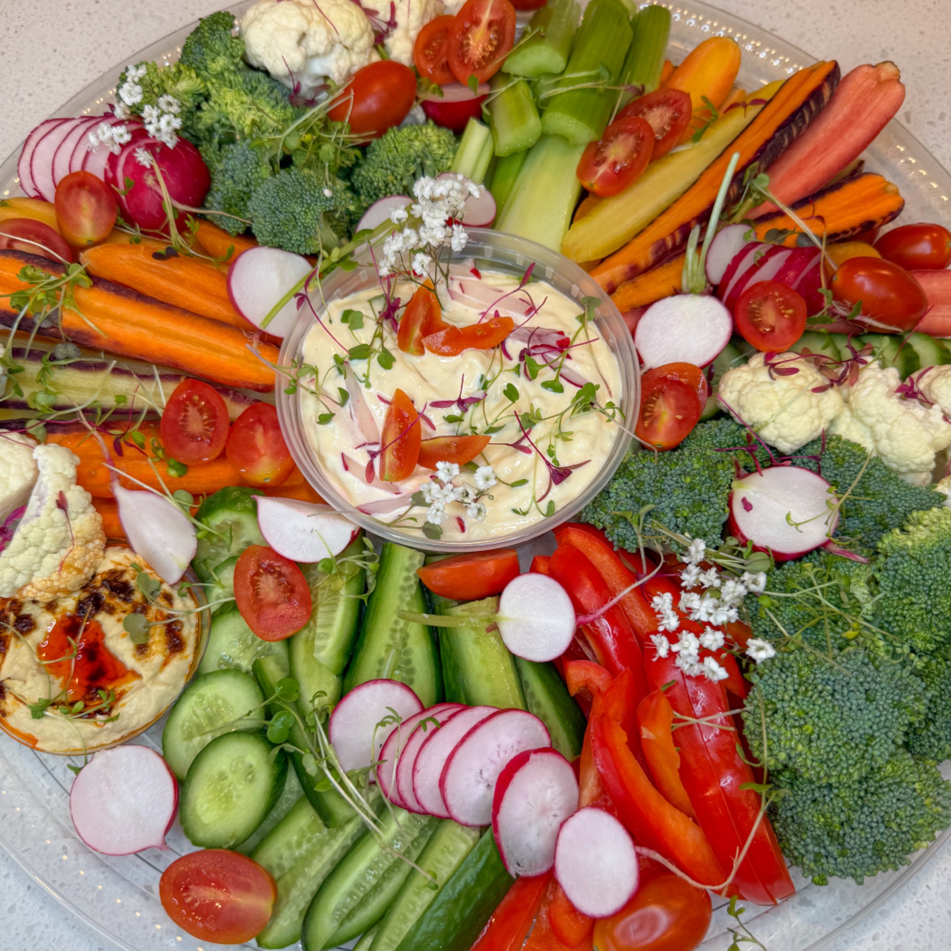 Vegetable platter & dip