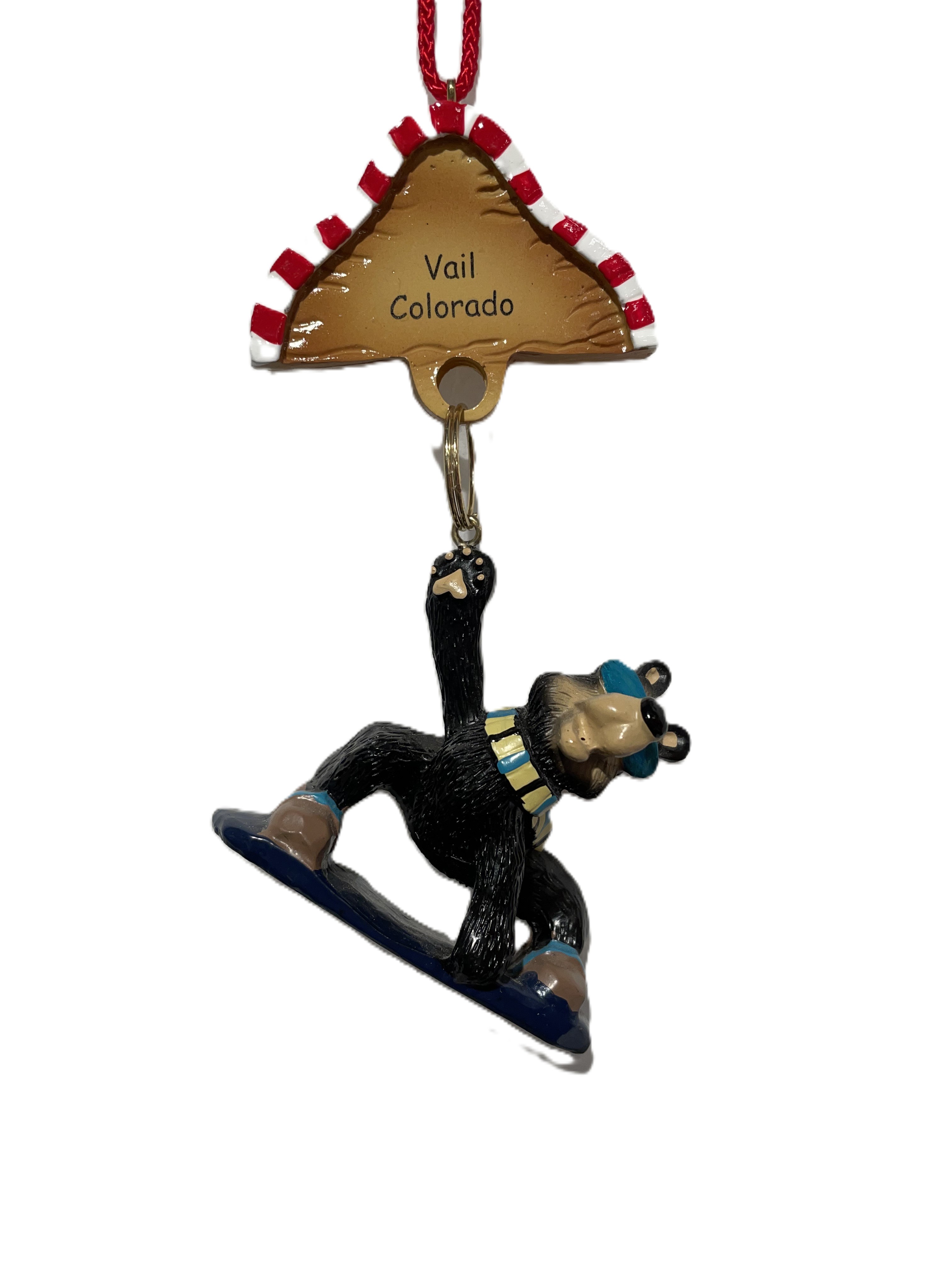 Snowboarder Bear Ornament