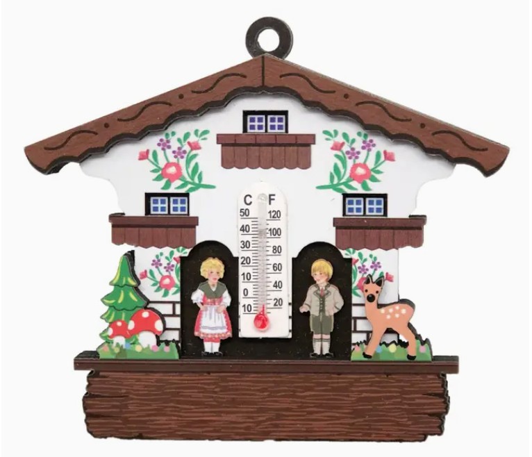 Thermometer German Clock House Magnet