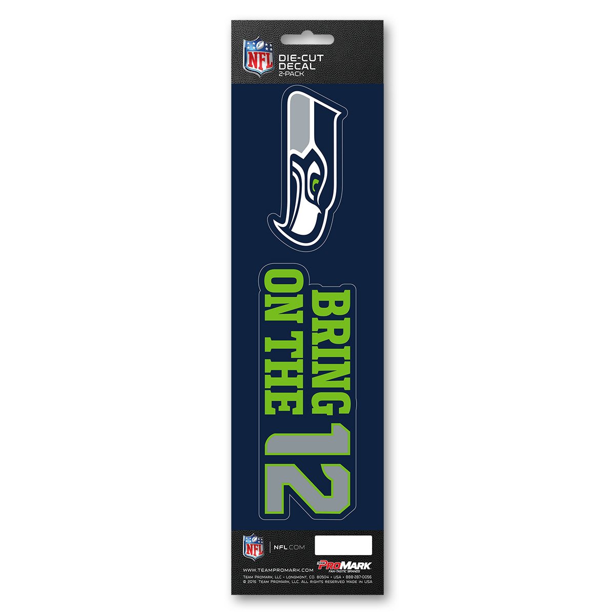 Seattle Seahawks Slogan Die Cut Decal 2pk