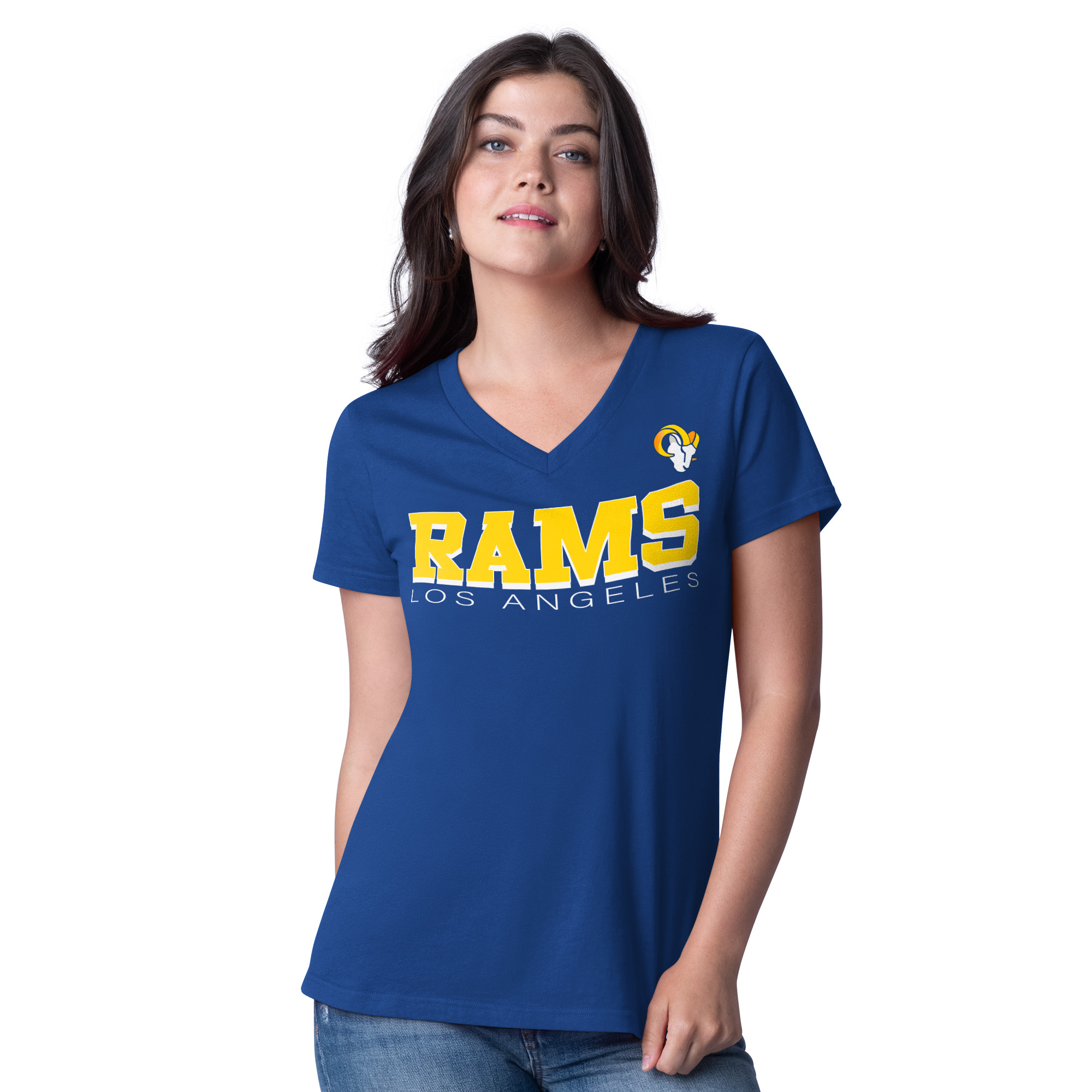 Los Angeles Rams Ladies Royal Blue Downtown g-III Shirt