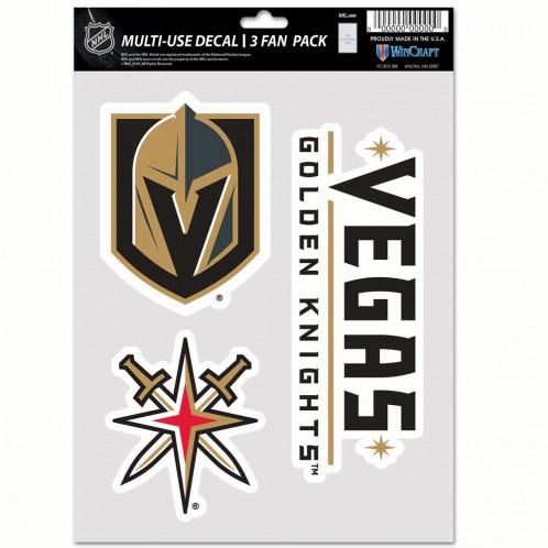Vegas Golden Knights Multi Use 3 Pack Fan Decals