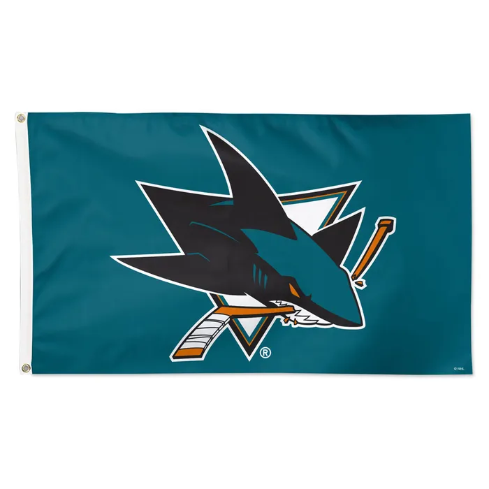 San Jose Sharks Teal Primary Logo Flag 3x5'