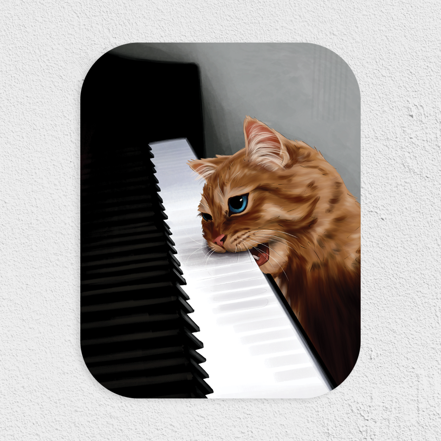 Cat Loaf Studio - Meowzart Waterproof Sticker: Matte, 3"