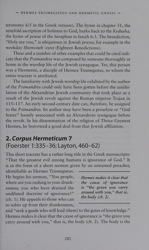 Cover of Ancient Gnosticism: Traditions and Literature
