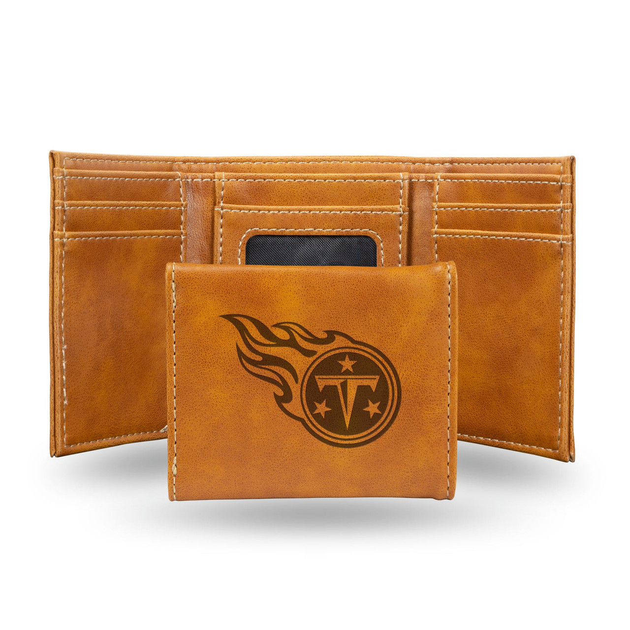 Tennessee Titans Laser Engraved Trifold Leather Wallet