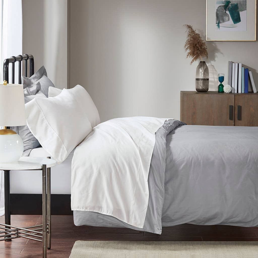 Luxury 1500 Thread Count Fine Yarns Sheet Set, White: Queen
