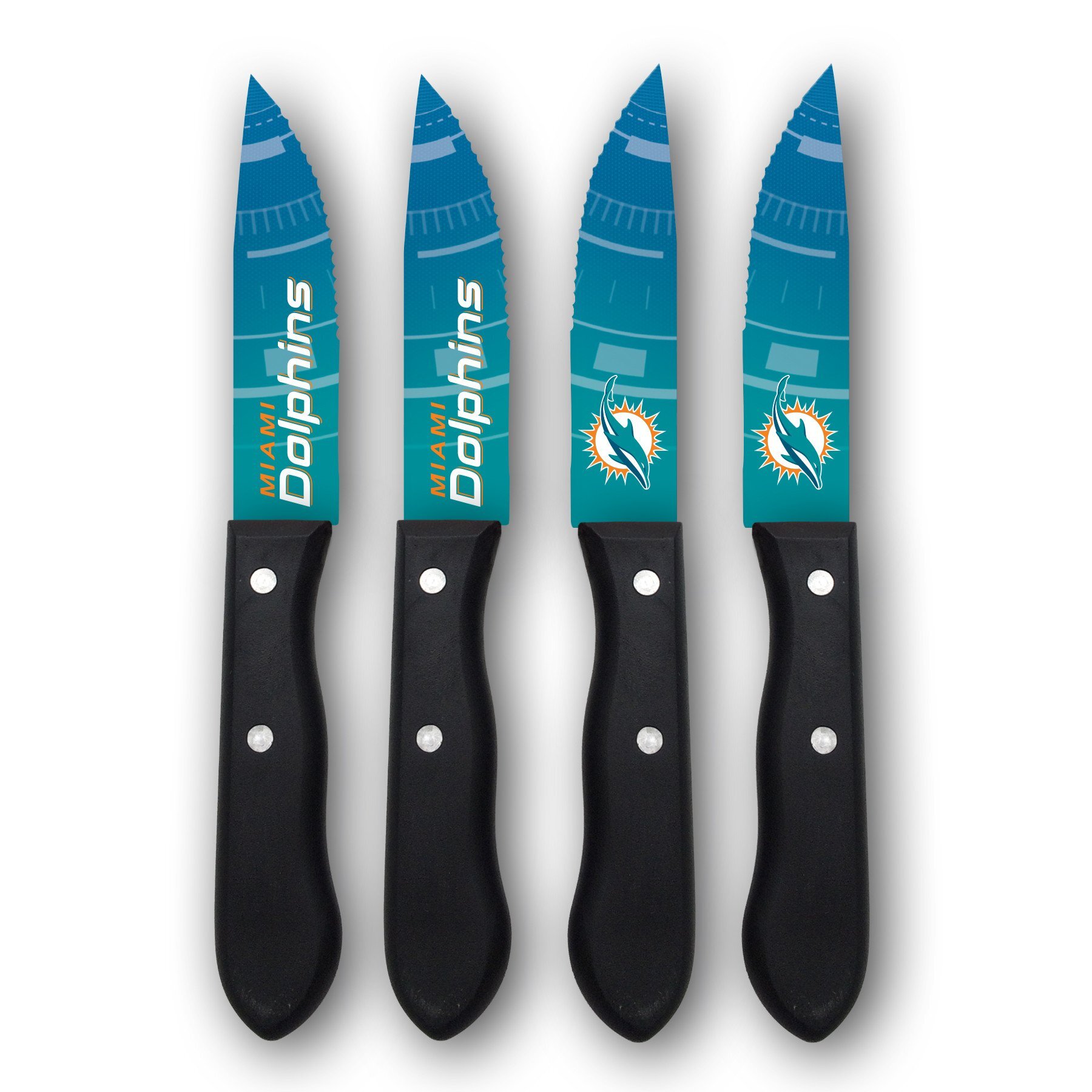 Miami Dolphins Steak Knife 4 Pack Set